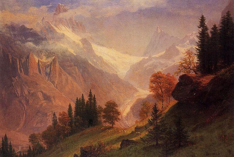 Albert Bierstadt View of the Grindelwald Norge oil painting art